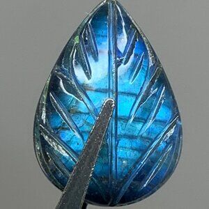 Labradorite Leaf Cabochon *Blue Flash*